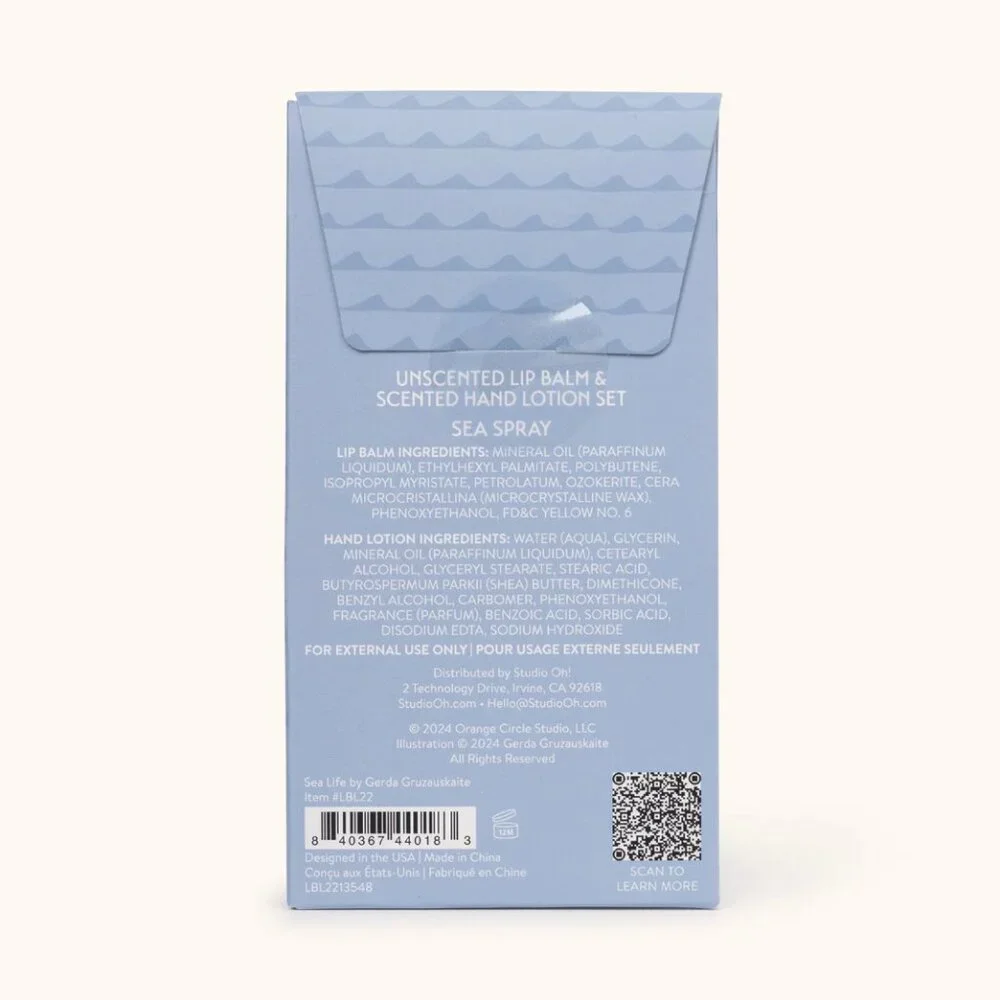 Studio Oh Sea Life Lip Balm & Hand Lotion Set